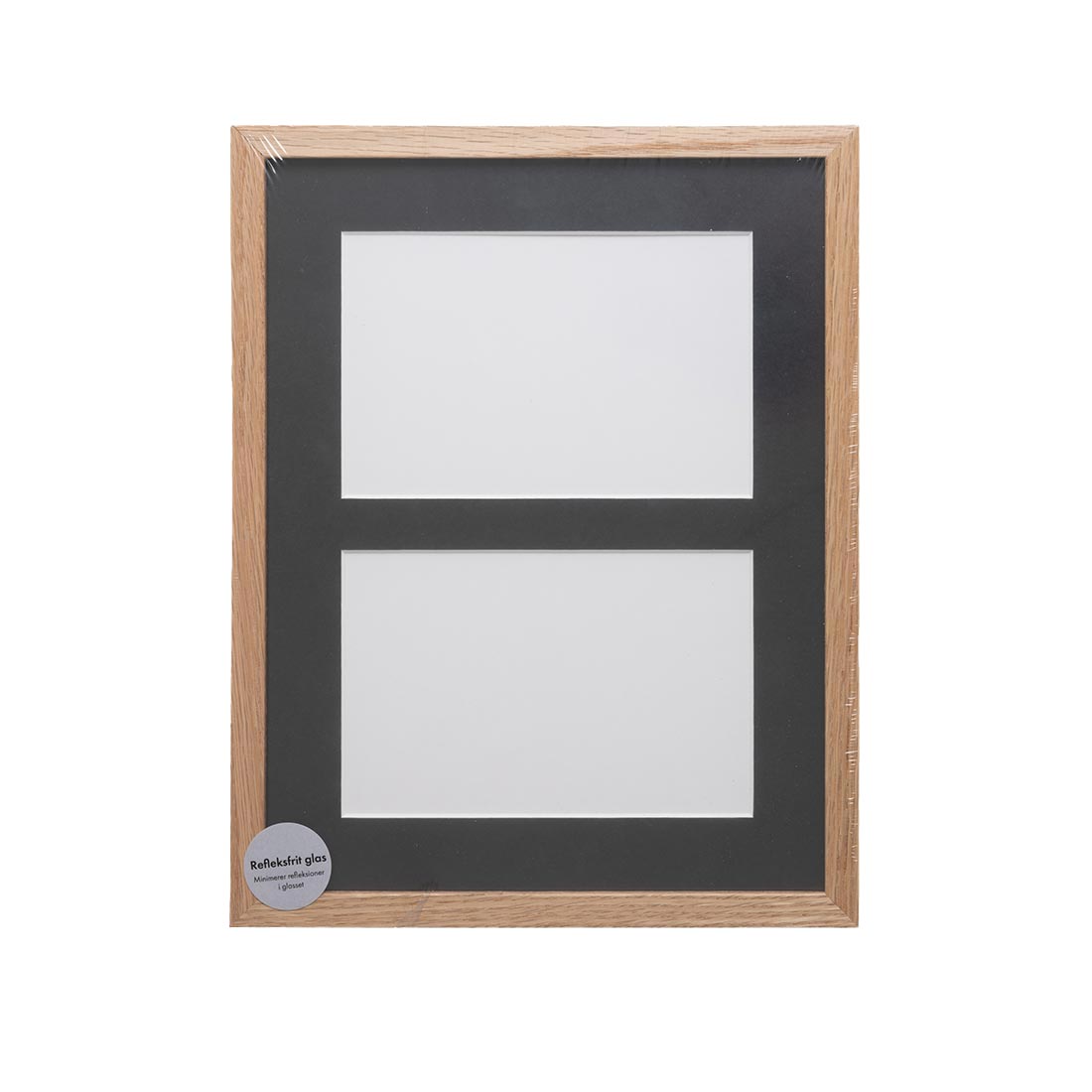 ADJ 2071 Massiv Eg 2 x 10x15 cm m/Sort Passepartout
