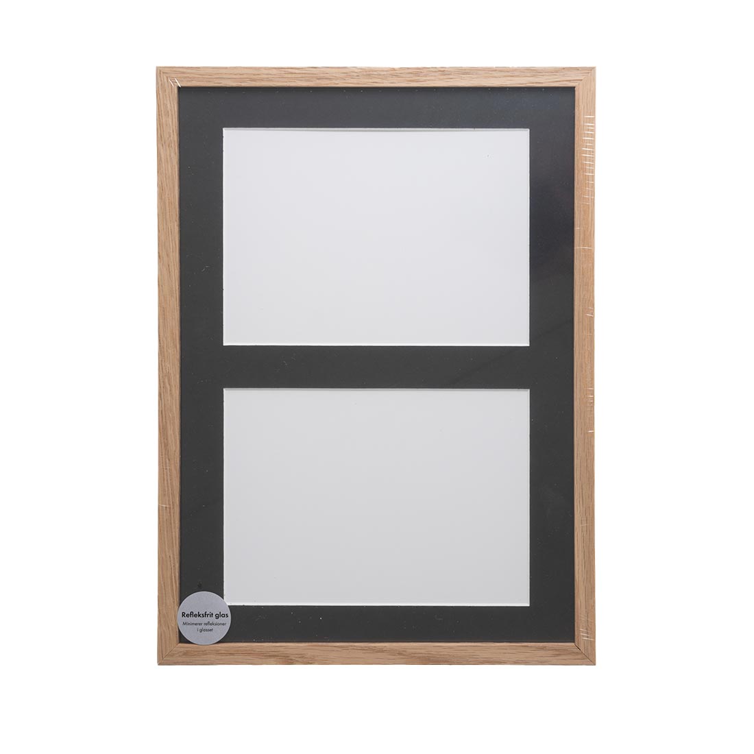 ADJ 2071 Massiv Eg 2 x 13x18 cm m/Sort Passepartout