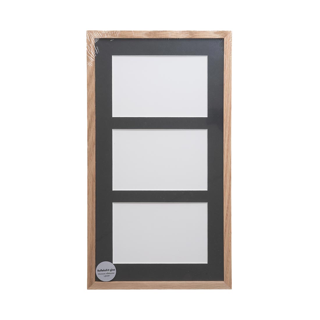 ADJ 2071 Massiv Eg 3 x 10x15 cm m/Sort Passepartout