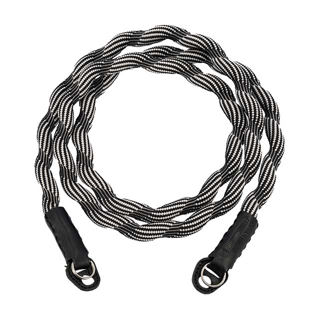 ARTISAN & ARTIST ACAM-708 Spiral Cord Strap Sort / Hvid Lang Version
