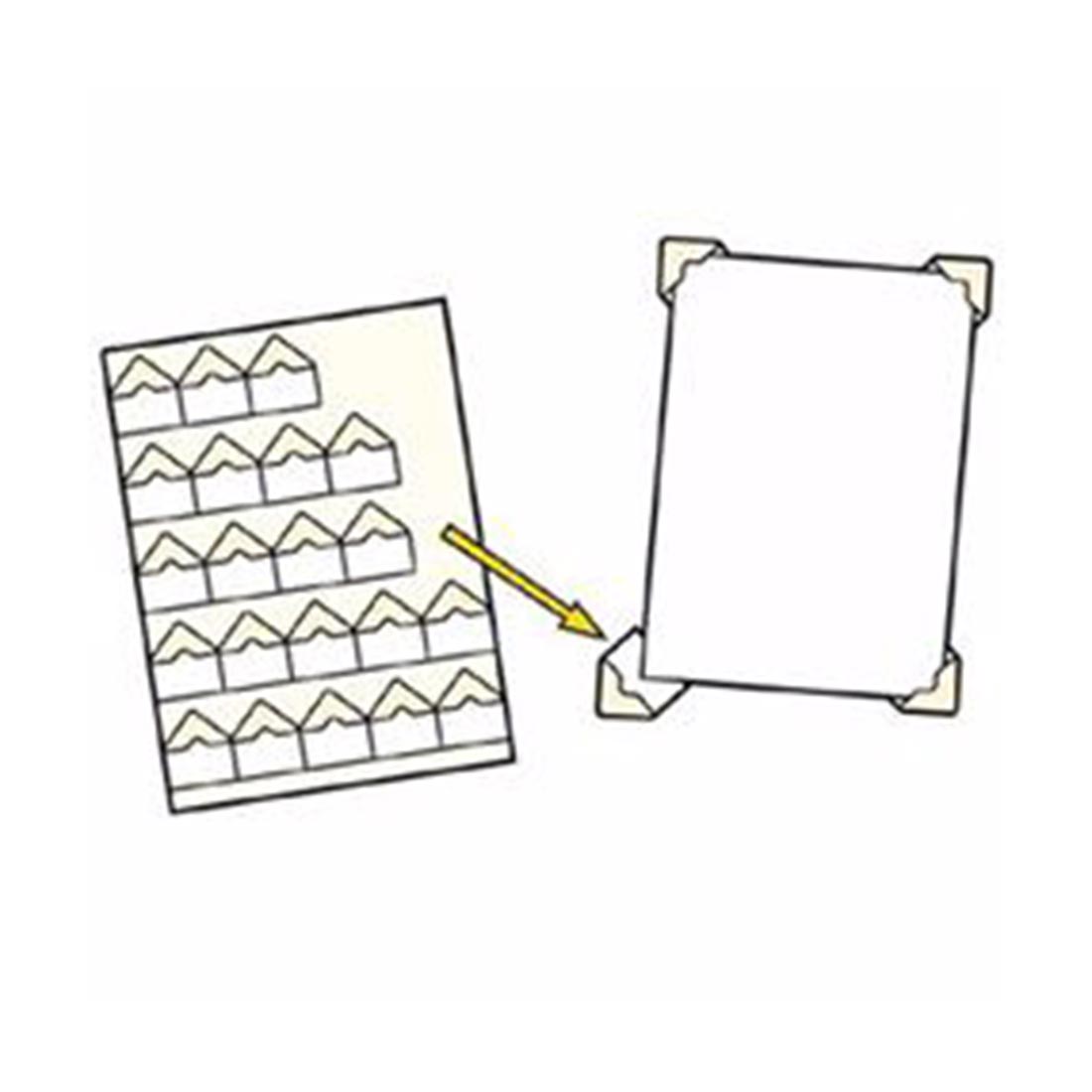 3L Photo Corners Ivory 108 stk