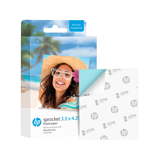 HP Sprocket Zink paper 3,5x4,25 20-pk