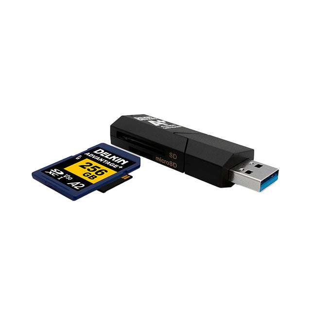 Delkin Kortlæser SD/MicroSD USB 3.1