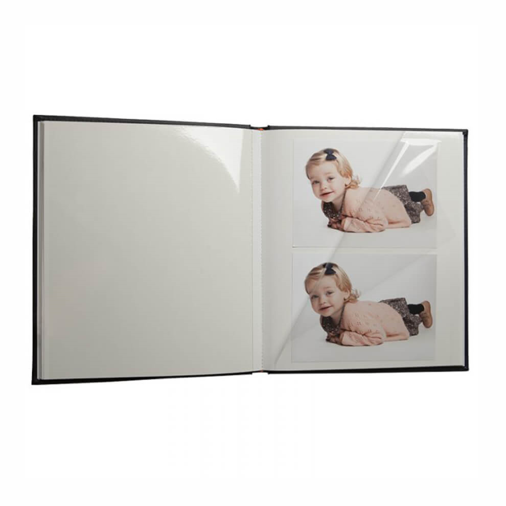 ADJ Fotoalbum Selvklæbende Sider Sort 25x30cm
