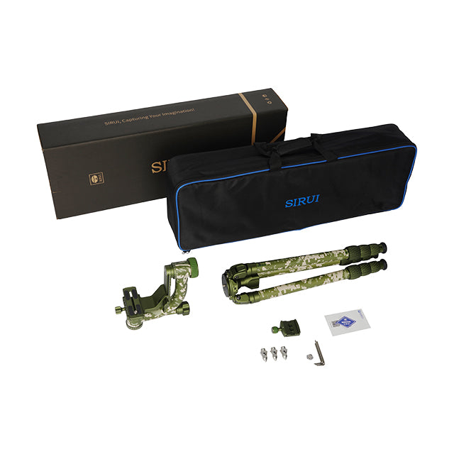 Sirui CT-3204 Kulfiberstativ + CH20 Gimbal Hoved Camoflage