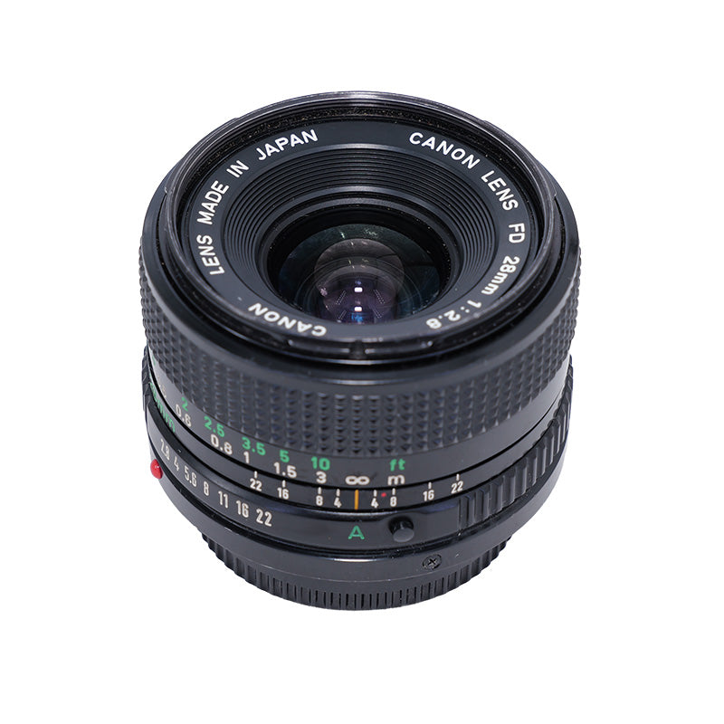 Canon FD 28mm f/2.8 set forfra mod frontlinsen