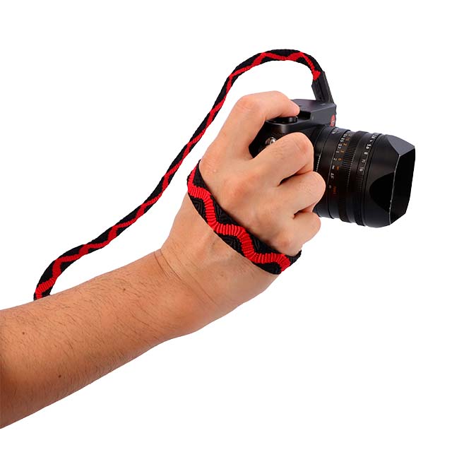 ARTISAN & ARTIST ACAM-317 Silk Camera Strap Traditional Japanese Pattern Sort / Rød