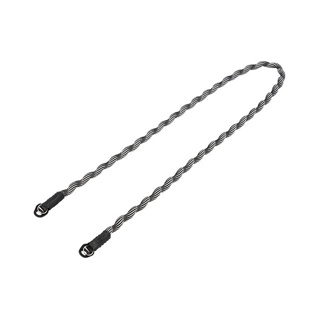 ARTISAN & ARTIST ACAM-708 Spiral Cord Strap Sort / Hvid Lang Version