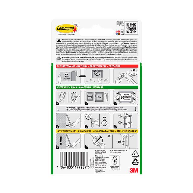 3M Command Strips Billedophæng Hvide 4 Par XL