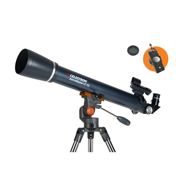 Celestron Astromaster LT 70 Inkl. Smartphone Adapter & Månefilter