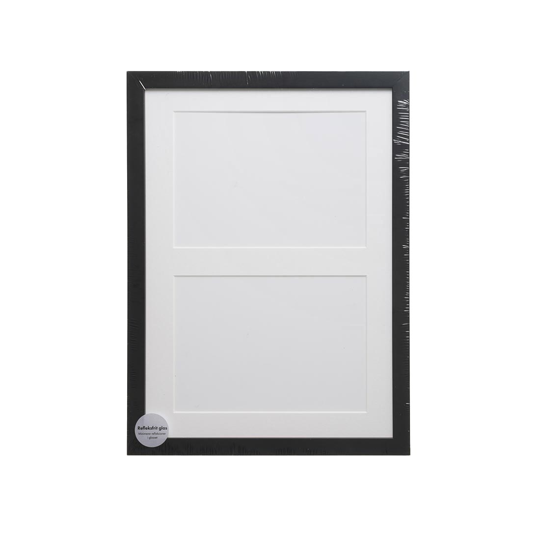 ADJ 2093 Træramme Sort 2 x 9x12 cm m/Hvidt PP.