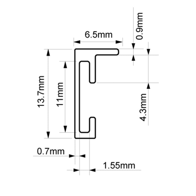Focus Aster Sort Aluramme 30x40 / 20x30 cm