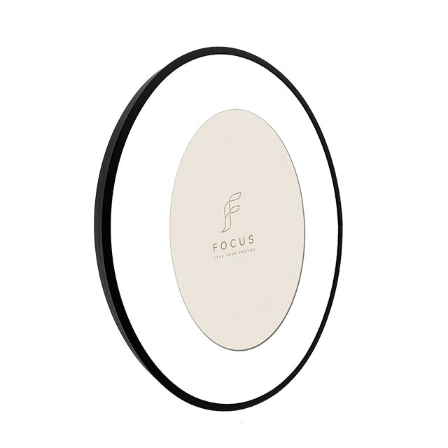Focus Aster Oval Sort Aluramme 20x25 / 13x18 cm