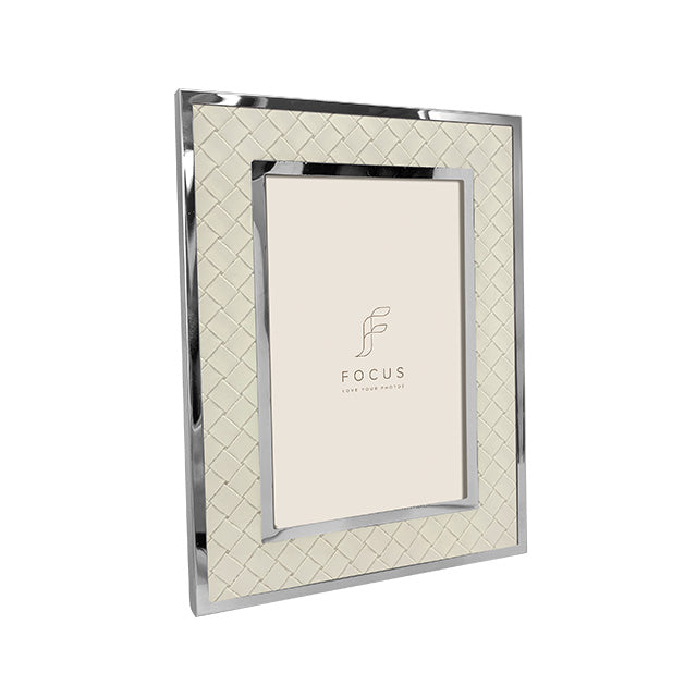 Focus Camellia Hvid Aluramme 10x15 cm