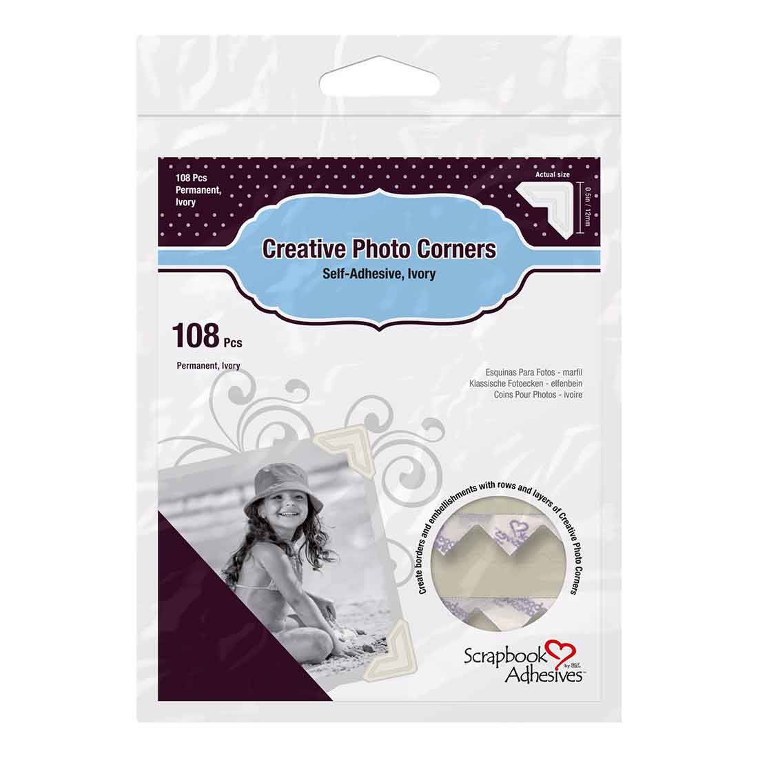 3L Photo Corners Ivory 108 stk