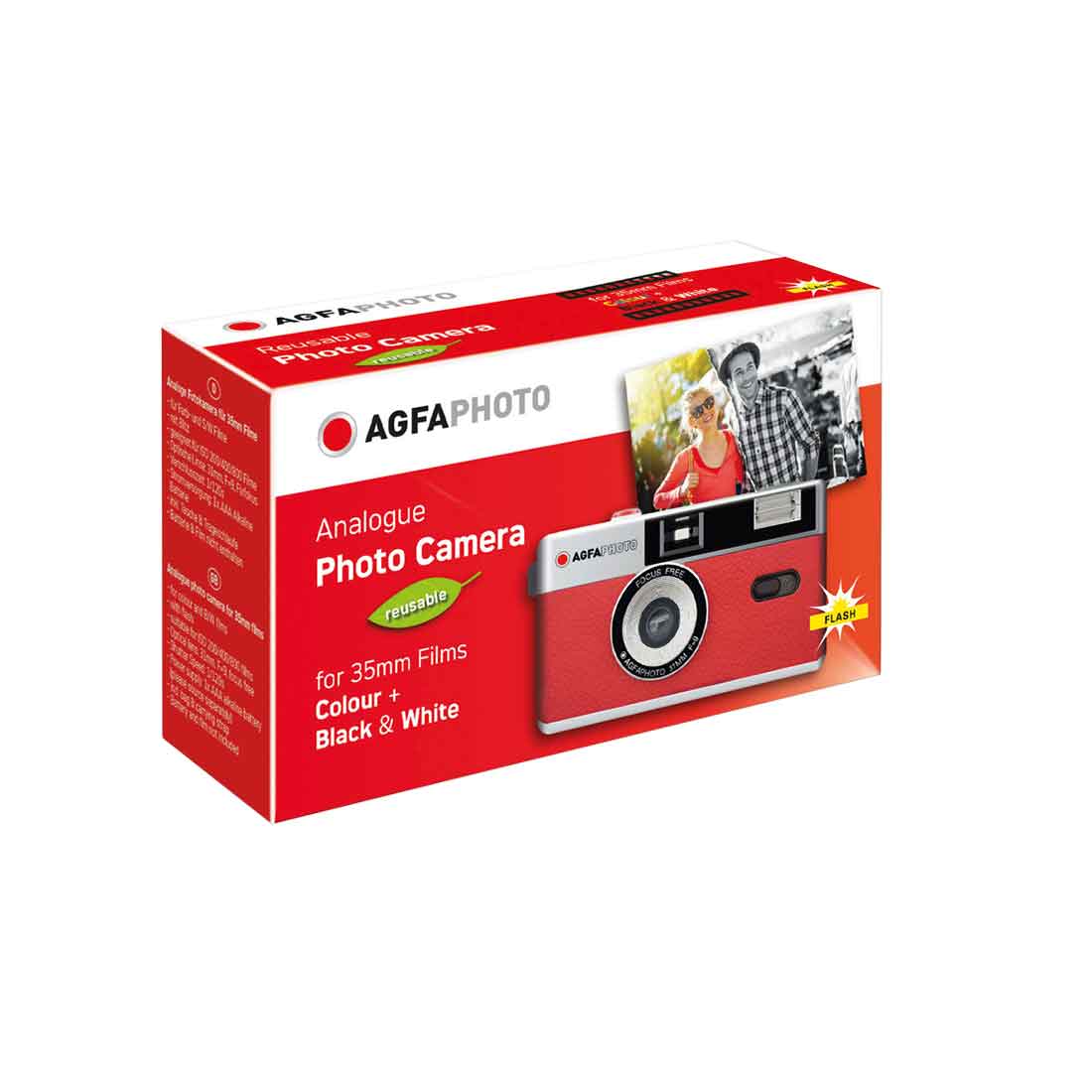 Agfa Reusable 35mm Analog Kamera Rød