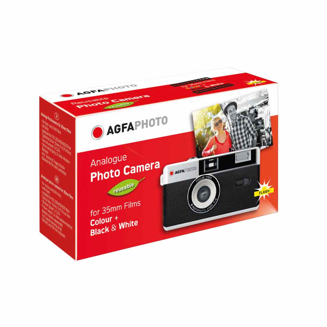 Agfa Reusable 35mm Analog Kamera Sort