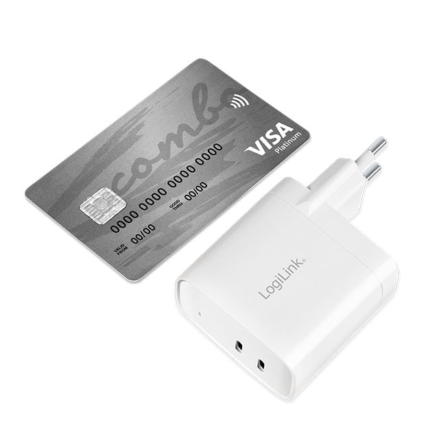 Logilink Oplader 220V 2 x USB-C 65W 