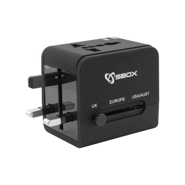 Sbox Universal Rejseadapter M/USB Udgang
