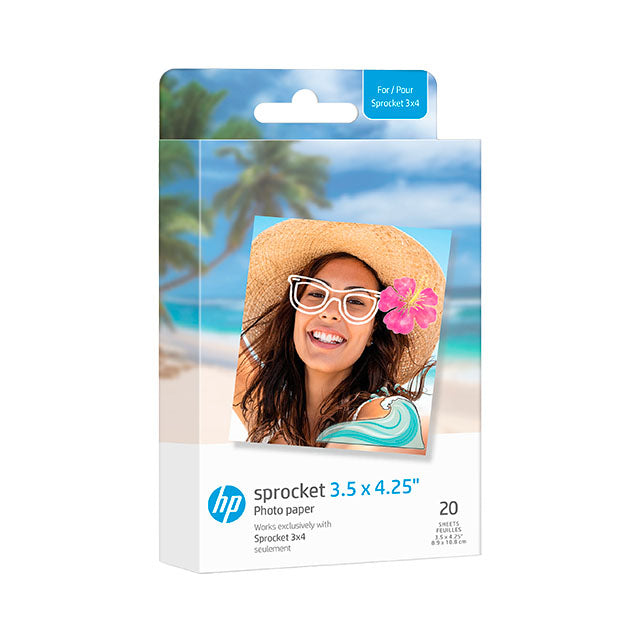 HP Sprocket Zink paper 3,5x4,25 20-pk