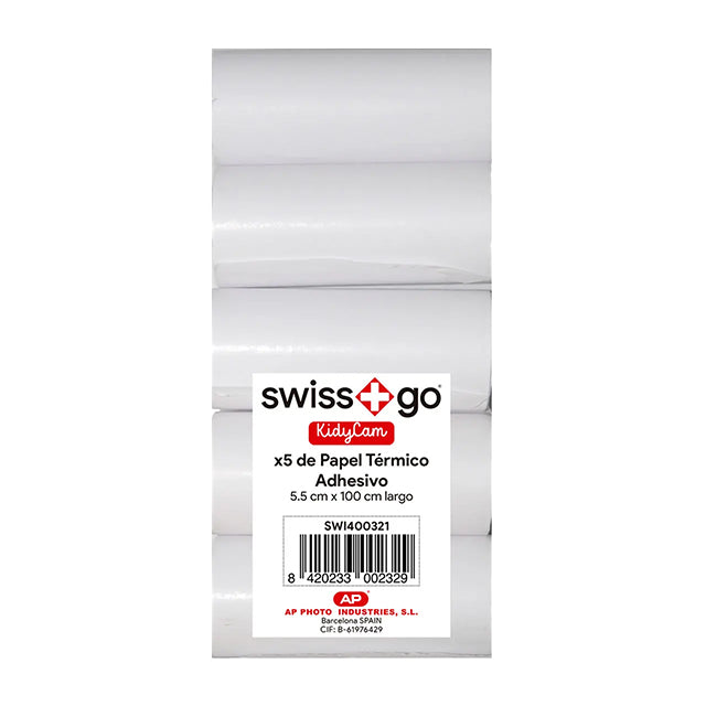 Swiss Go KidyCam Papir 5 Ruller Selvklæbende